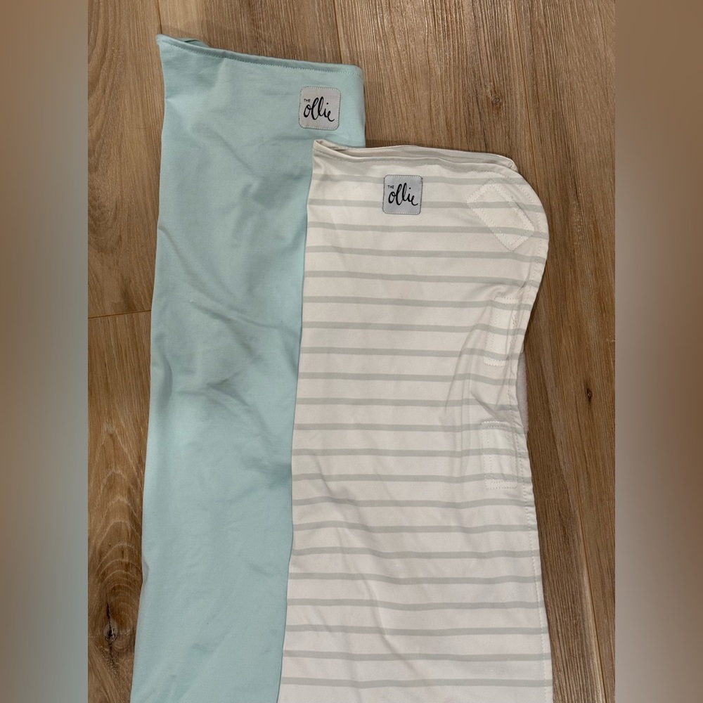 Olli Kids Swaddle Blanket Set - Blue and White